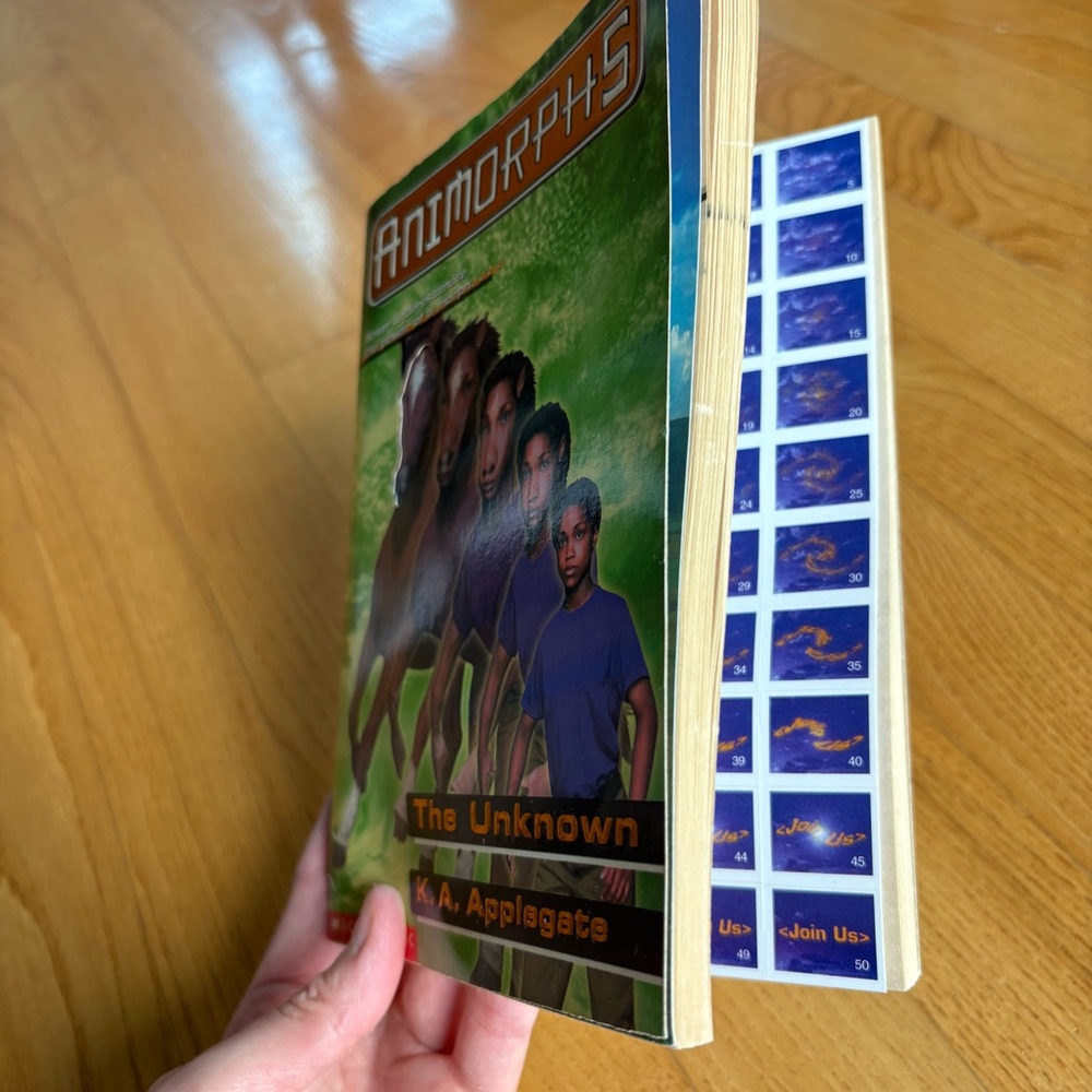 Animorphs #14 With Flip Book Stickers Sheet The unknown HTF Rare K. A. Applegate